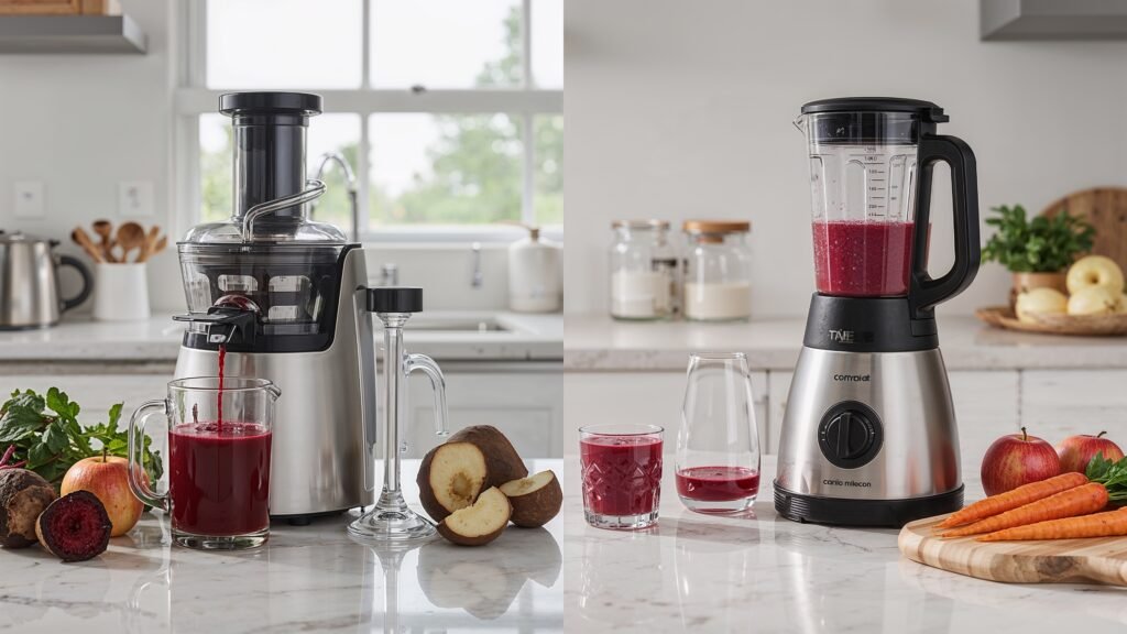 a comparison for juicer vs blender