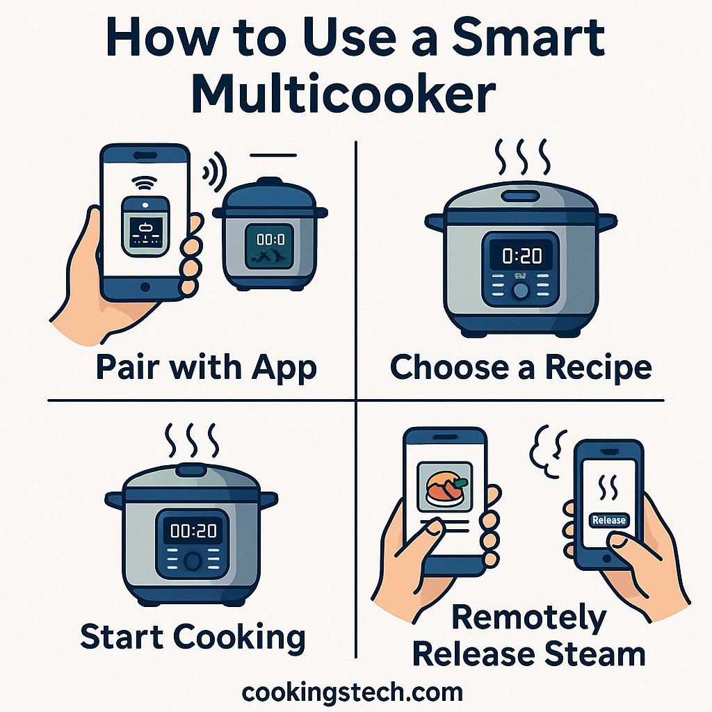 Guided Recipe Steps by Smart Kitchen Ecosystem (Future) by cookingstech.com